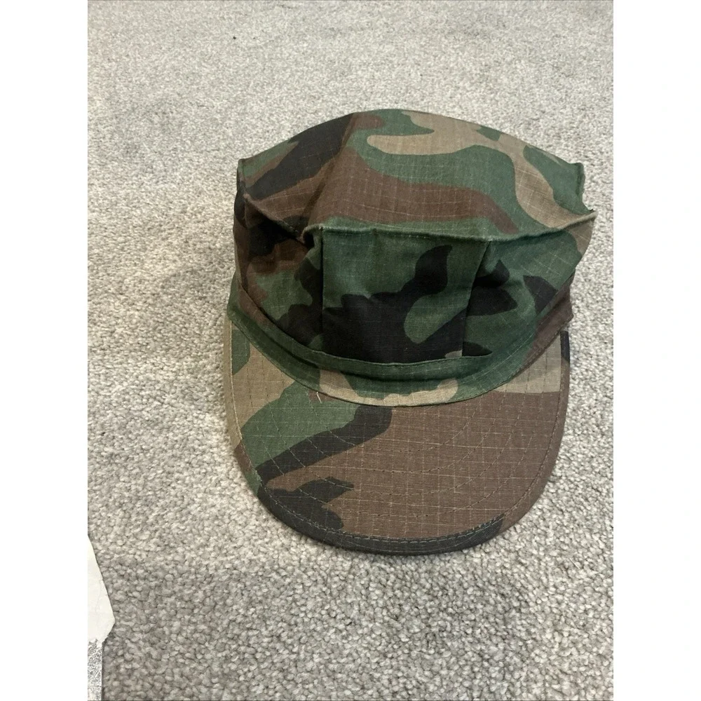 USMC Cap Utility MC USA Made Marines Woodland Camo MILITARY Size Medium